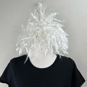 Albert Einstein Mad Scientist Adult Halloween Costume Wig White Crazy Curly Hair